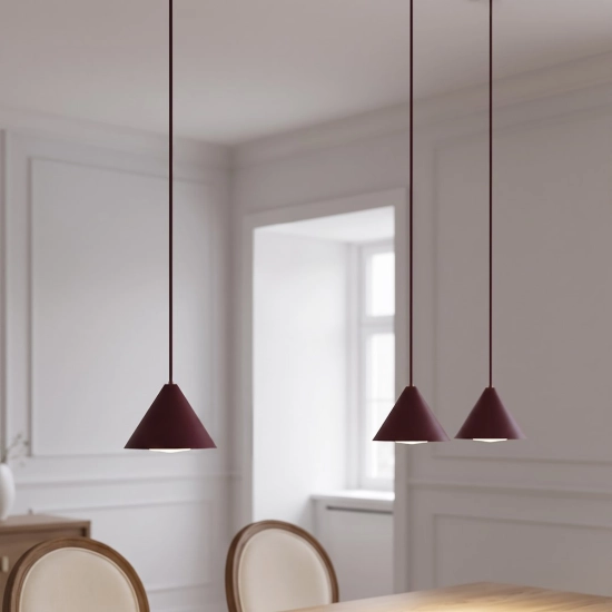 Lampa wisząca ELIT 3 BURGUNDY 1813/3 EMIBIG - zdjęcie dodatkowe 2