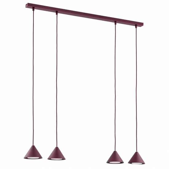 Lampa wisząca ELIT 4 BURGUNDY 1813/4 EMIBIG