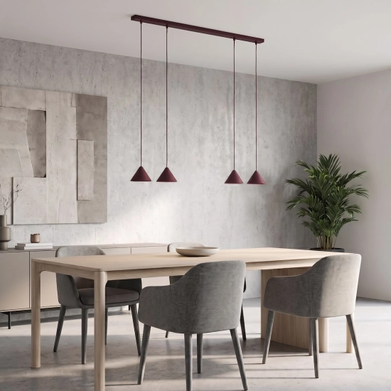 Lampa wisząca ELIT 4 BURGUNDY 1813/4 EMIBIG