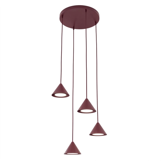 Lampa wisząca ELIT 4 PREMIUM BURGUNDY 1813/4PREM EMIBIG - zdjęcie produktu
