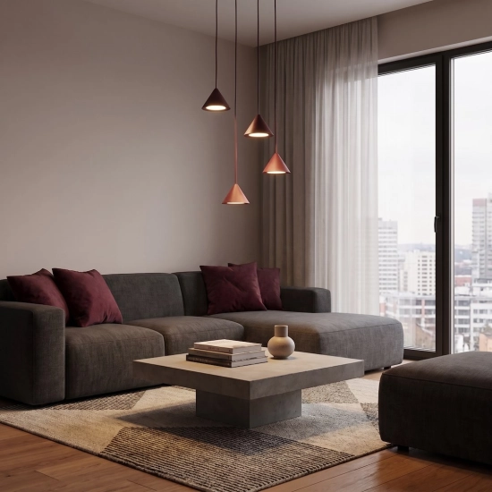 Lampa wisząca ELIT 4 PREMIUM BURGUNDY 1813/4PREM EMIBIG - zdjęcie dodatkowe 1