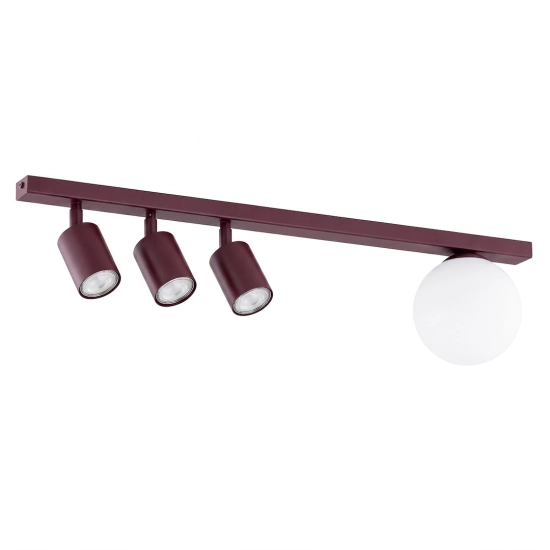 Lampa sufitowa BASTER 4 BURGUNDY OPAL 1816/4 EMIBIG - zdjęcie produktu