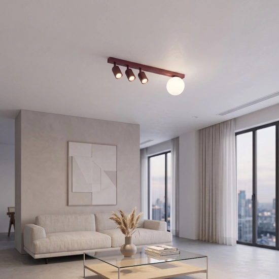 Lampa sufitowa BASTER 4 BURGUNDY OPAL 1816/4 EMIBIG - zdjęcie dodatkowe 2