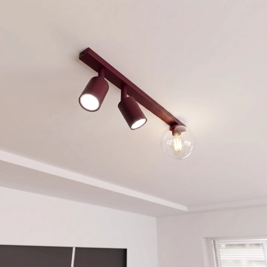 Lampa sufitowa BASTER 3 BURGUNDY TRANSPARENT 1817/3 EMIBIG - zdjęcie dodatkowe 1