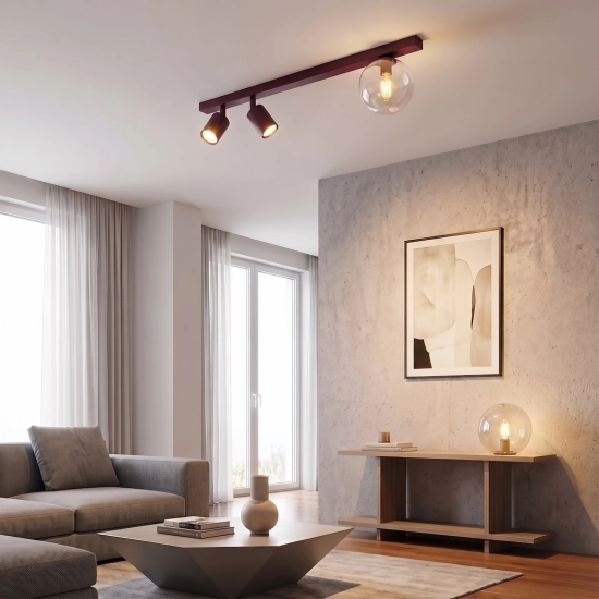 Lampa sufitowa BASTER 3 BURGUNDY TRANSPARENT 1817/3 EMIBIG - zdjęcie dodatkowe 2