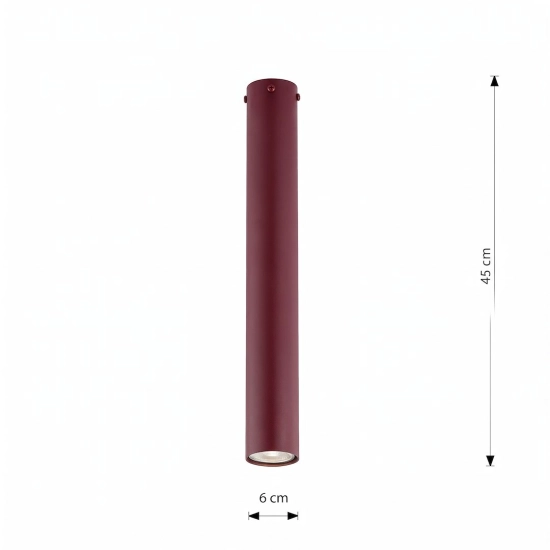 Lampa sufitowa TECNO 1L BURGUNDY 1818/1L EMIBIG - zdjęcie dodatkowe 6