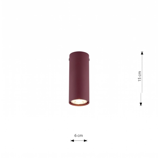 Lampa sufitowa TECNO 1S BURGUNDY 1818/1S EMIBIG - zdjęcie dodatkowe 5