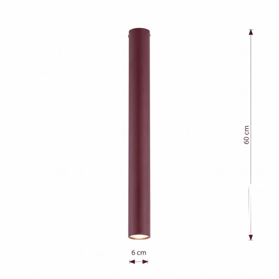 Lampa sufitowa TECNO 1XL BURGUNDY 1818/1XL EMIBIG - zdjęcie dodatkowe 6