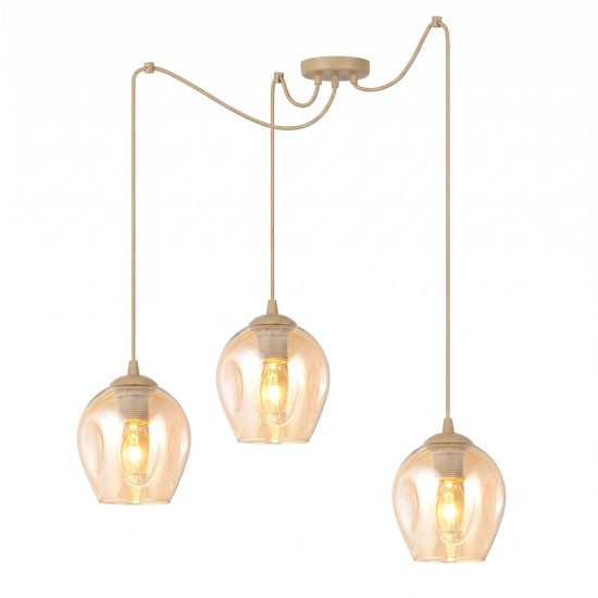 Lampa wisząca LEVEL 3 MOKKA AMBER 1820/3 EMIBIG - zdjęcie produktu