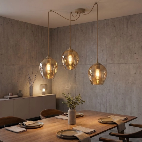 Lampa wisząca LEVEL 3 MOKKA AMBER 1820/3 EMIBIG - zdjęcie dodatkowe 1