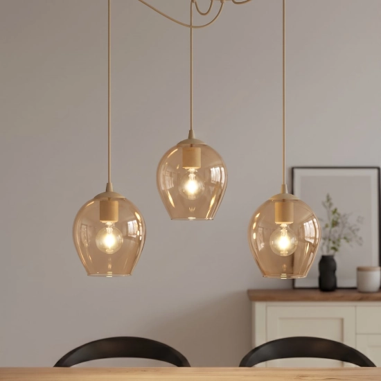 Lampa wisząca LEVEL 3 MOKKA AMBER 1820/3 EMIBIG - zdjęcie dodatkowe 2