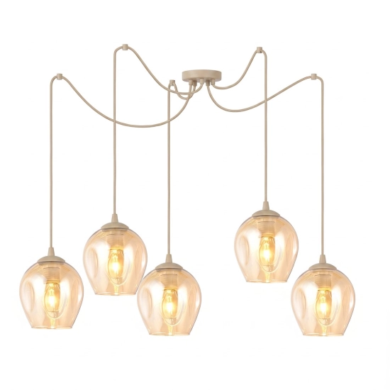 Lampa wisząca LEVEL 5 MOKKA AMBER 1820/5 EMIBIG - zdjęcie produktu