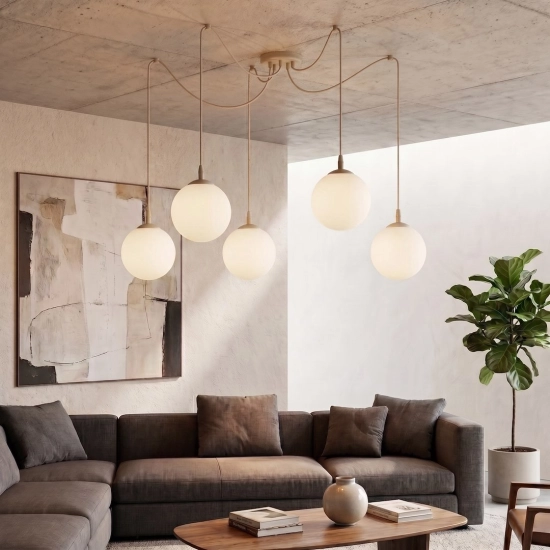 Lampa wisząca GIGI 5 MOKKA OPAL 1823/5 EMIBIG - zdjęcie dodatkowe 1
