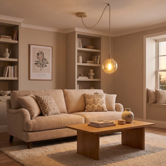 Lampa wisząca GIGI 1 MOKKA AMBER 1824/1 EMIBIG - zdjęcie dodatkowe 2