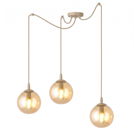 Lampa wisząca GIGI 3 MOKKA AMBER 1824/3 EMIBIG - zdjęcie produktu