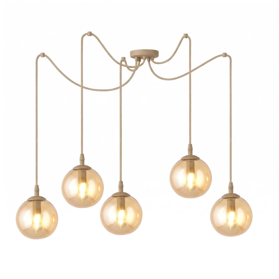 Lampa wisząca GIGI 5 MOKKA AMBER 1824/5 EMIBIG - zdjęcie produktu