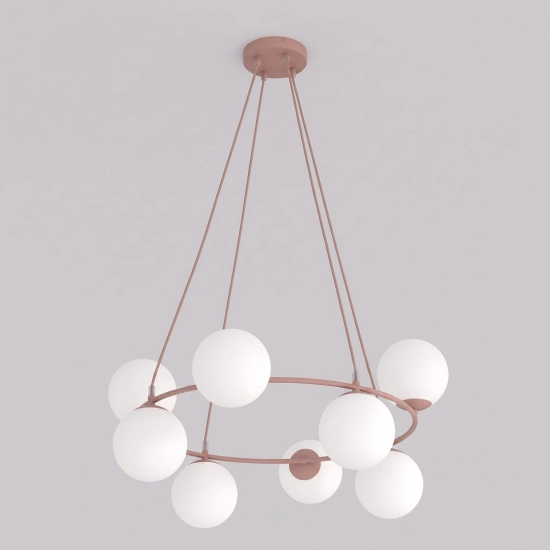 Lampa wisząca AZURA 8 CORAL OPAL 1831/8 EMIBIG
