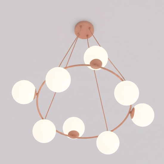 Lampa wisząca AZURA 8 CORAL OPAL 1831/8 EMIBIG