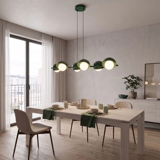 Lampa wisząca BOOM 4 OLIVE GREEN 1835/6 EMIBIG