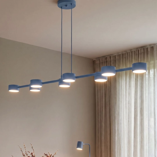 Lampa wisząca MEGARA 8 DUSTY BLUE 1842/8 EMIBIG