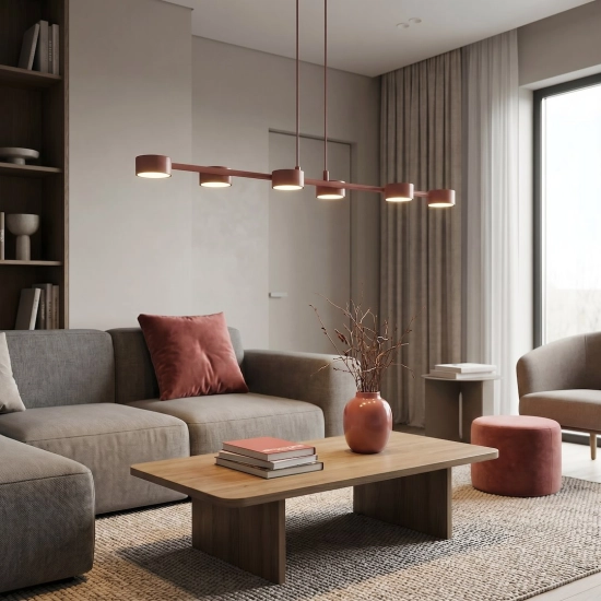 Lampa wisząca MEGARA 6 CORAL 1843/6 EMIBIG