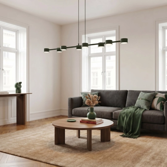 Lampa wisząca MEGARA 8 OLIVE GREEN 1844/8 EMIBIG