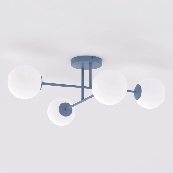 Lampa sufitowa ROMA 4 DUSTY BLUE OPAL 1845/4 EMIBIG