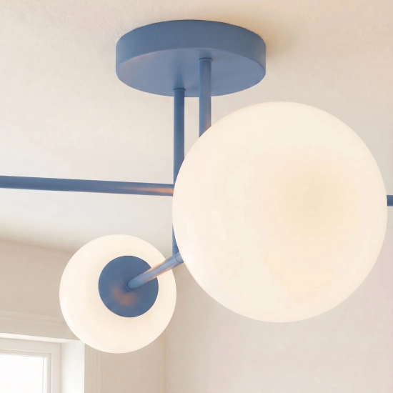 Lampa sufitowa ROMA 4 DUSTY BLUE OPAL 1845/4 EMIBIG