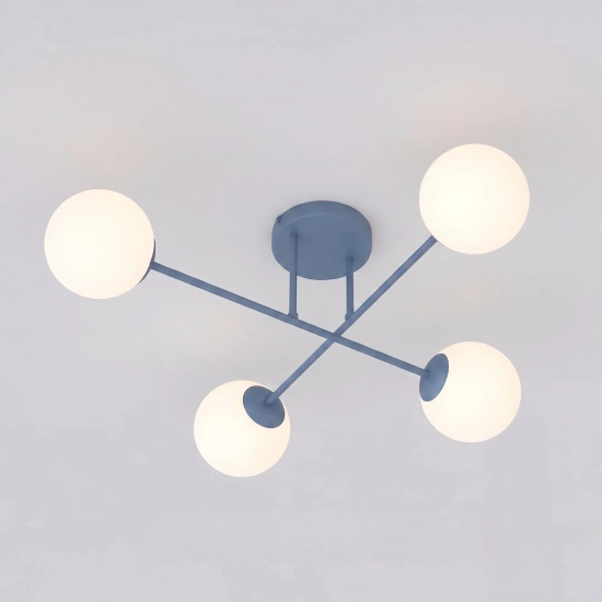 Lampa sufitowa ROMA 4 DUSTY BLUE OPAL 1845/4 EMIBIG