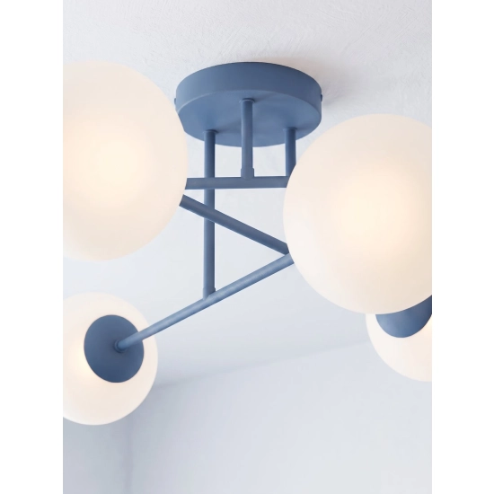 Lampa sufitowa ROMA 6 DUSTY BLUE OPAL 1845/6 EMIBIG
