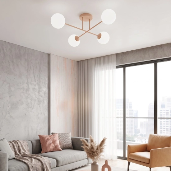 Lampa sufitowa ROMA 4 CORAL OPAL 1846/4 EMIBIG