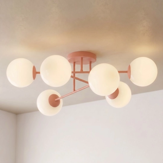 Lampa sufitowa ROMA 6 CORAL OPAL 1846/6 EMIBIG