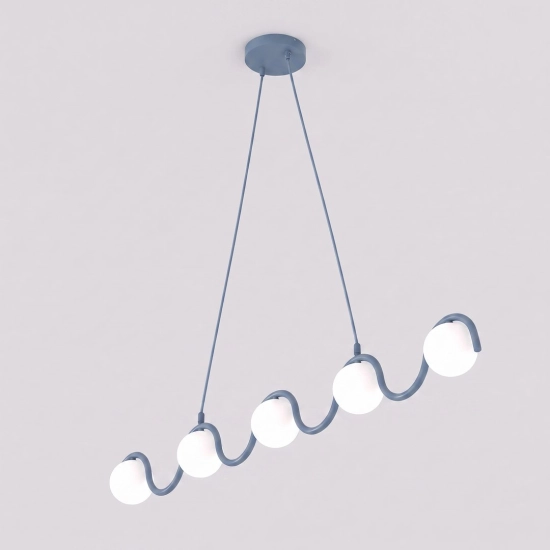 Lampa wisząca SINUS 5 DUSTY BLUE 1848/5 EMIBIG