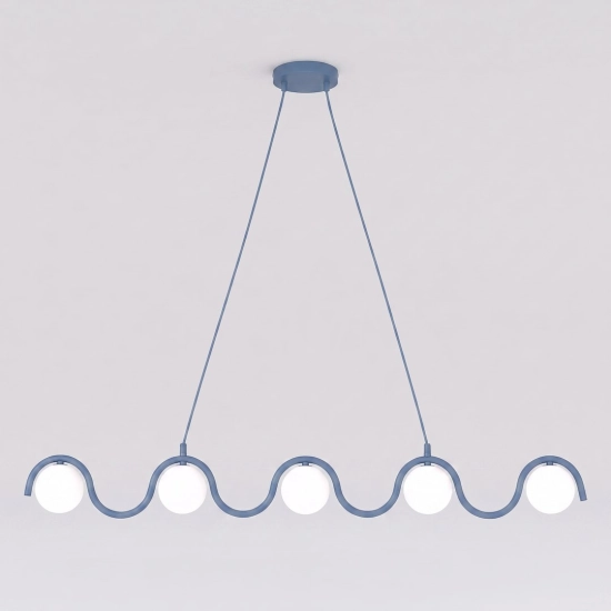 Lampa wisząca SINUS 5 DUSTY BLUE 1848/5 EMIBIG