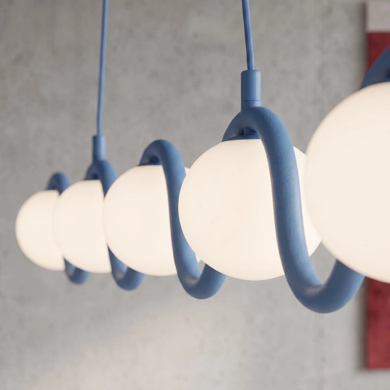 Lampa wisząca SINUS 5 DUSTY BLUE 1848/5 EMIBIG