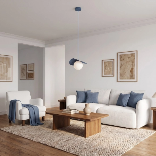 Lampa wisząca FLORA 1 DUSTY BLUE 1866/1 EMIBIG