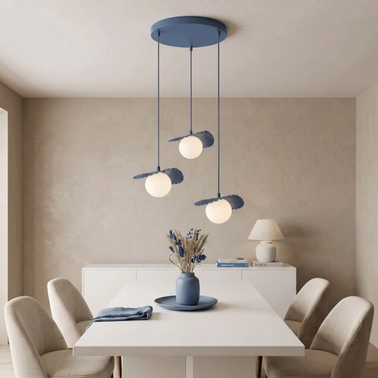 Lampa wisząca FLORA 3 DUSTY BLUE 1866/3 EMIBIG