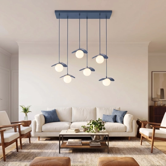 Lampa wisząca FLORA 6 DUSTY BLUE 1866/6 EMIBIG