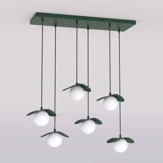 Lampa wisząca FLORA 6 OLIVE GREEN 1867/6 EMIBIG