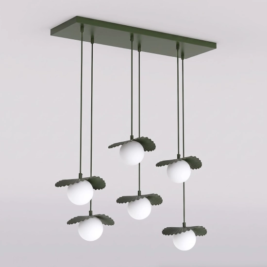 Lampa wisząca FLORA 6 OLIVE GREEN 1867/6 EMIBIG