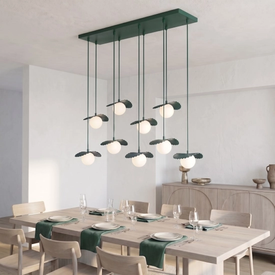 Lampa wisząca FLORA 9 OLIVE GREEN 1867/9 EMIBIG