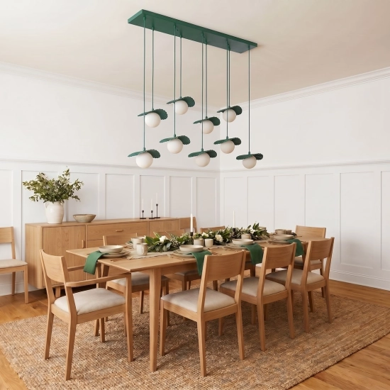 Lampa wisząca FLORA 9 OLIVE GREEN 1867/9 EMIBIG