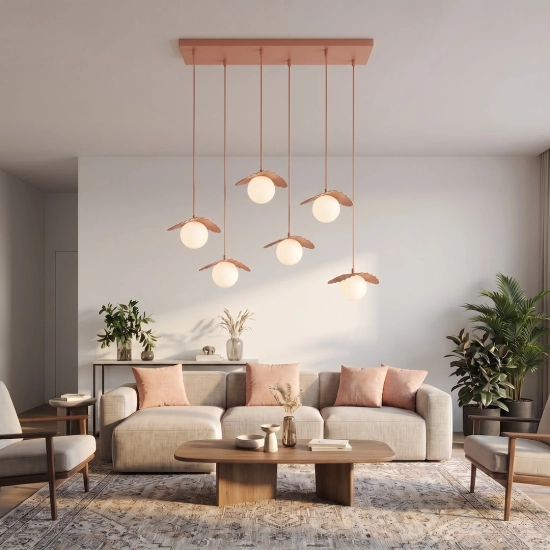 Lampa wisząca FLORA 6 CORAL 1868/6 EMIBIG