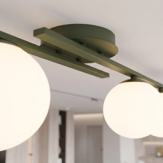 Lampa sufitowa KAIRO 3 OLIVE GREEN 1873/3 EMIBIG