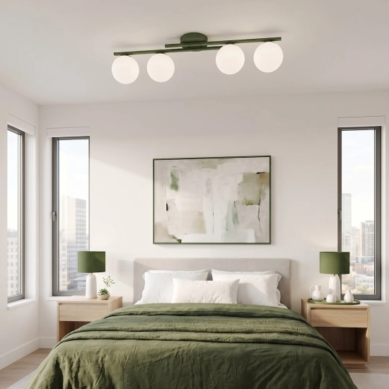 Lampa sufitowa KAIRO 4 OLIVE GREEN 1873/4 EMIBIG