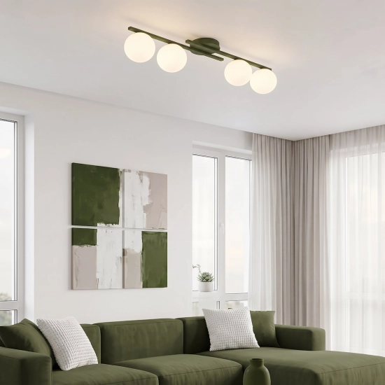 Lampa sufitowa KAIRO 4 OLIVE GREEN 1873/4 EMIBIG