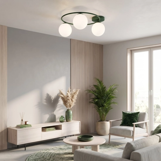 Lampa sufitowa SOPRA 3 OLIVE GREEN 1894/3 EMIBIG