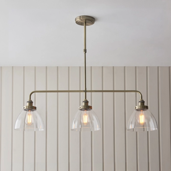 Lampa wisząca Hansen 3lt Linear Pendant 103014 ENDON