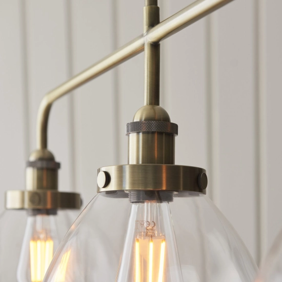 Lampa wisząca Hansen 3lt Linear Pendant 103014 ENDON