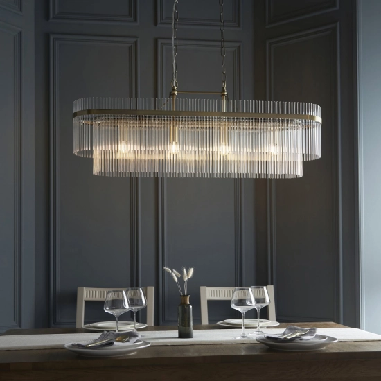 Lampa wisząca Marietta 4lt Linear Pendant 112573 ENDON